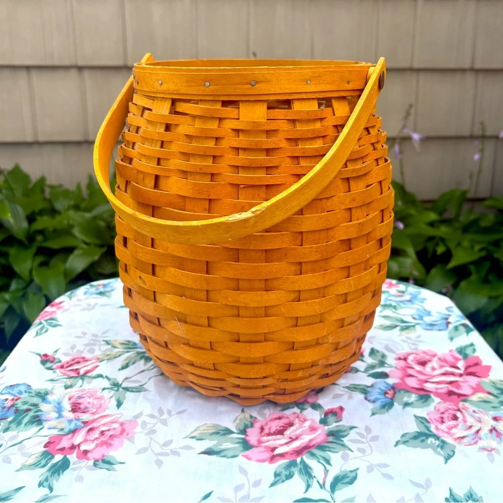 Longaberger 2000 Century Celebration Handwoven Pineapple Shaped Basket w/Handle